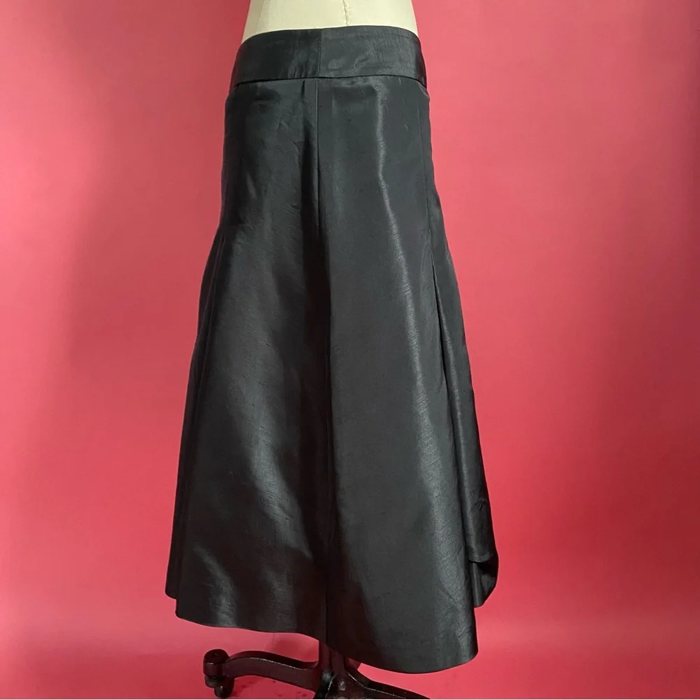 ❌NFS Vintage Y2K Oscar De La Renta Coquette Pleated Midi Skirt Rosette 8 - Picture 10 of 16